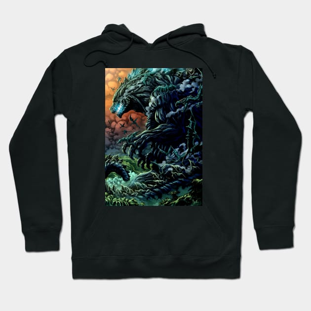 Planet of Godzilla Hoodie by Bentonhio